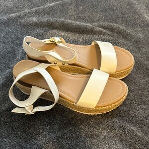 White SODA Espadrille Sandals